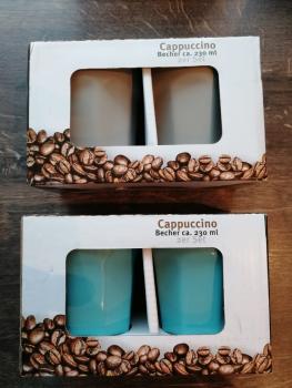 Cappuccino Becher 2er Set blau ca. 230ml
